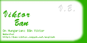 viktor ban business card