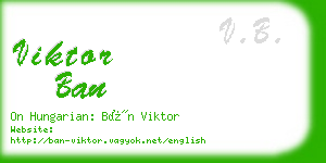 viktor ban business card